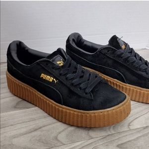 Women’s Fenty by Rihanna black suede shoes sneakers size 7.5